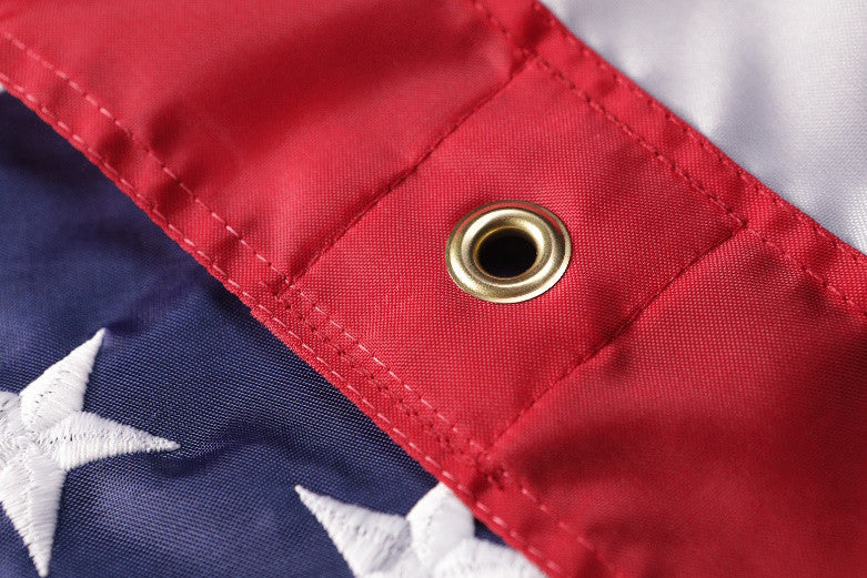 WallSafe™ Polyester Wall-Mounted American Flag | Reinforced Edge Grommets | Made in USA
