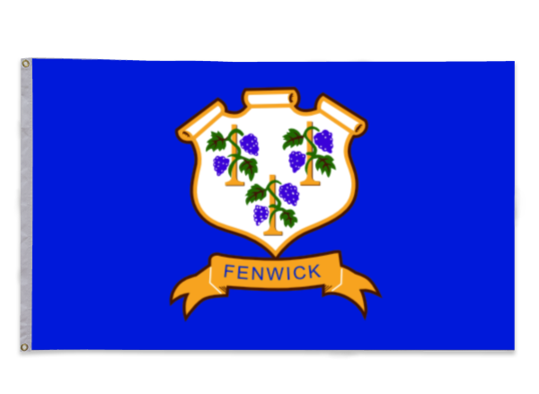 Borough of Fenwick Printed Flag - 3'x5' - Nylon - Single Reverse - Heading & Grommets