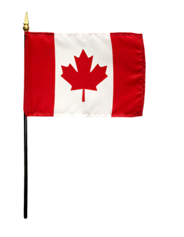 Canada Stick Flag 4"x6"