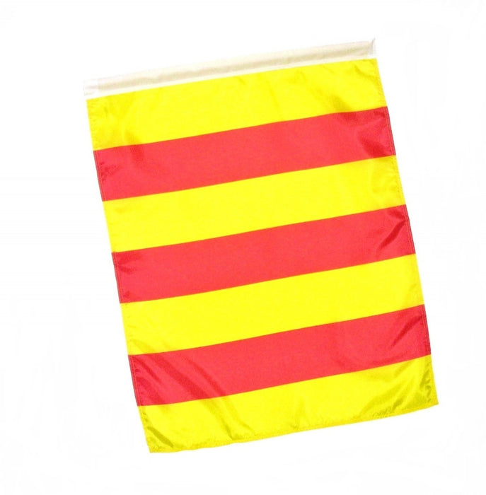 Printed Surface Racing Flag (Yellow & Red Vertical Stripe)