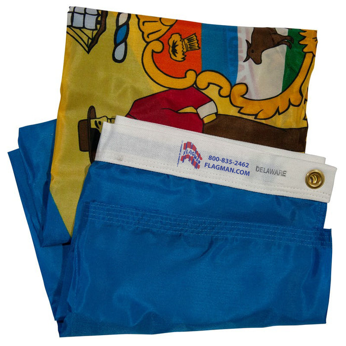 Delaware Outdoor Nylon Flag (Low-Medium Wind Areas)