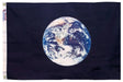 Earth Flag with Planet Earth on Black Background – Made in USA Outdoor Nylon Flag