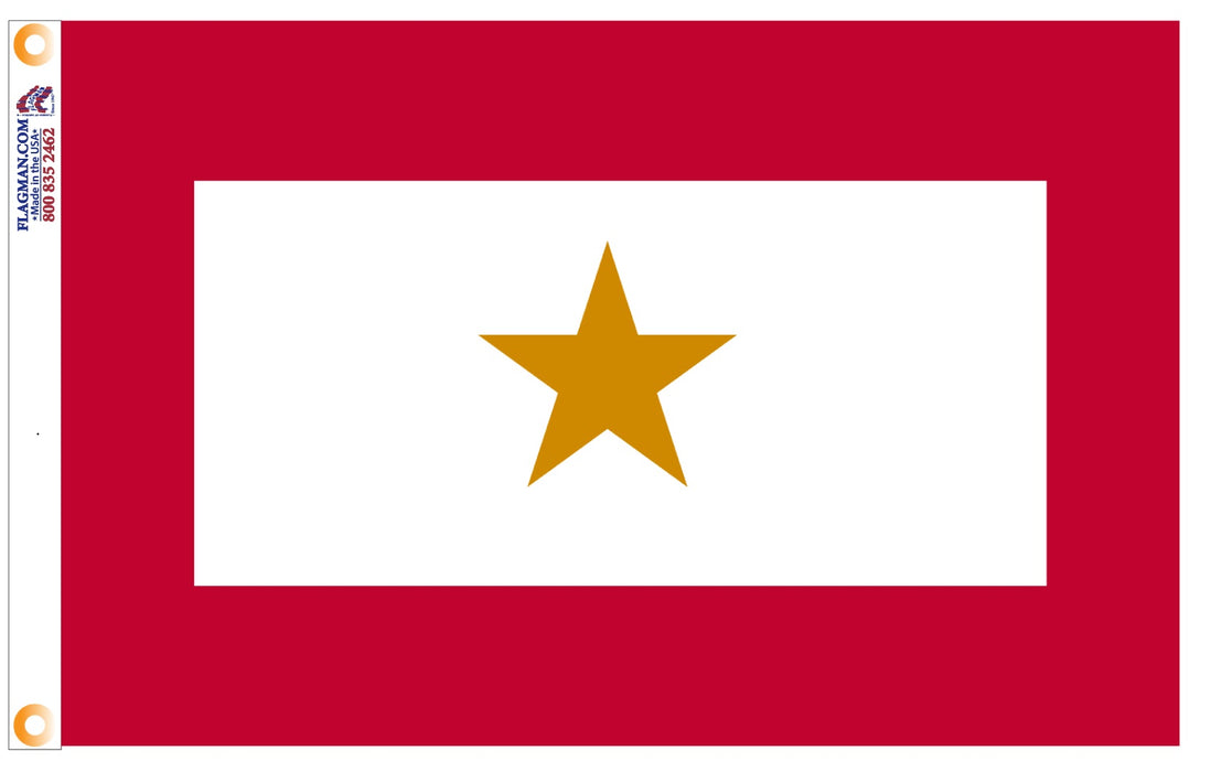 Sewn Gold Star Service Flag 3x5 made in USA by Flagman of America