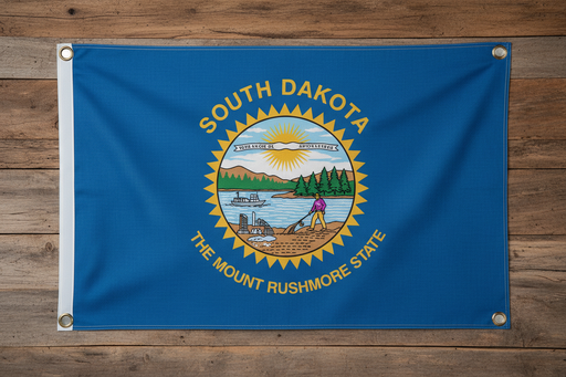 South Dakota flag made for wall mounting