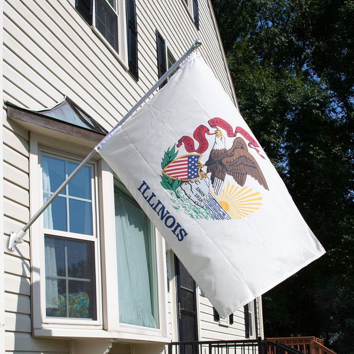 Illinois Outdoor Nylon Flag (Low-Medium Wind Areas)