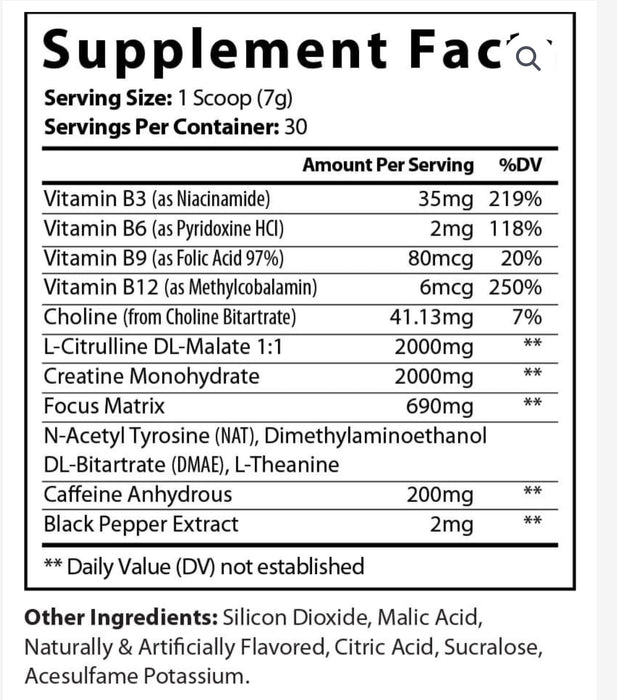 Grape Pre-Workout Energy Powder + Focus Boost & Hydration | Sugar Free