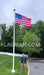 Fiberglass flagpole with an American flag and solar light in Connecticut