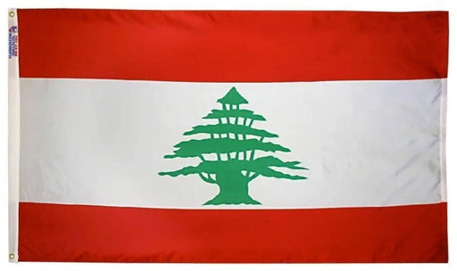 Lebanon flag made in USA outdoor nylon Lebanese flag with cedar tree design