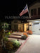 wall mount aluminum flagpole off a home