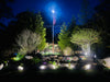 bright solar light on a flagpole at night for sale