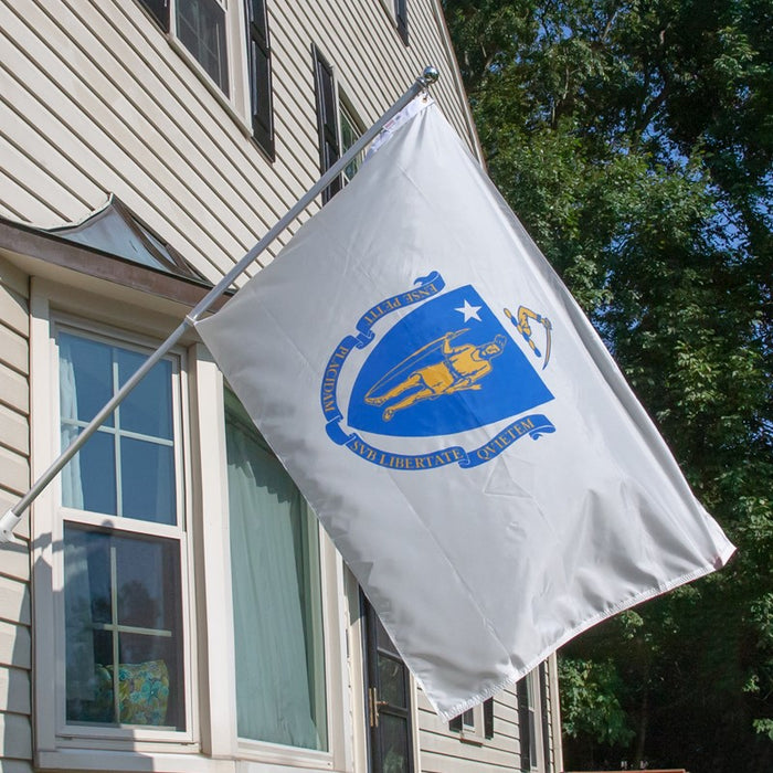 Massachusetts Outdoor Nylon Flag (Low-Medium Wind Areas)