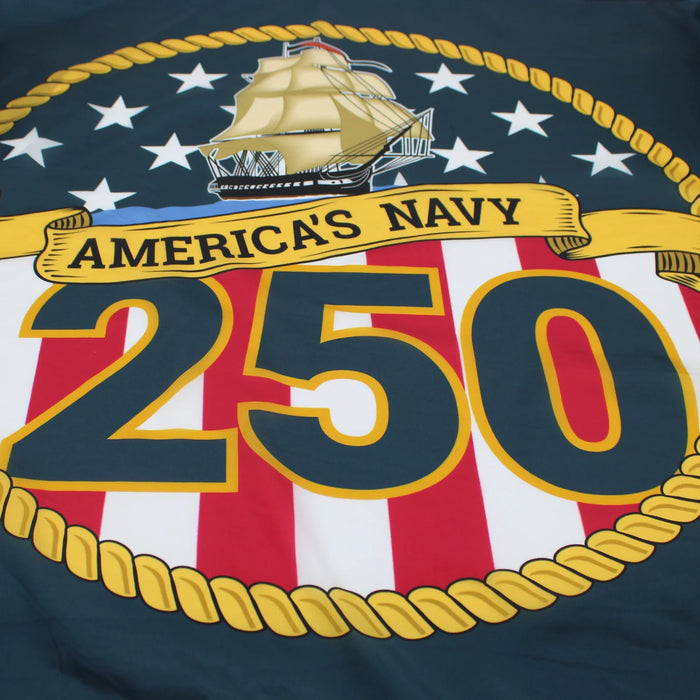 Navy 250th Anniversary Flag 3'x5' - Official | Made in USA