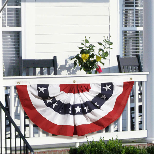 Pleated Full Fan with Stars | Made in USA