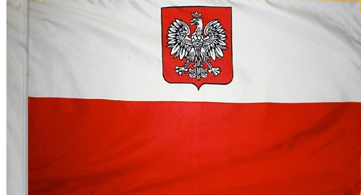 Poland (With Seal) Indoor/Parade Flag
