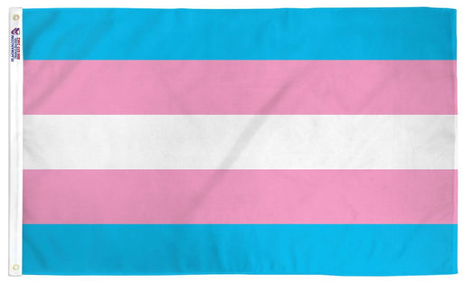 Transgender pride flag outdoor sewn made in USA