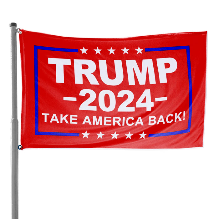 Trump 2024 Take America Back 3'x5' Red *Clearance*