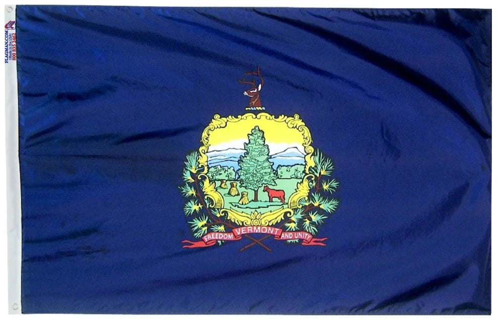 Vermont state flag outdoor polyester high wind durable made in USA