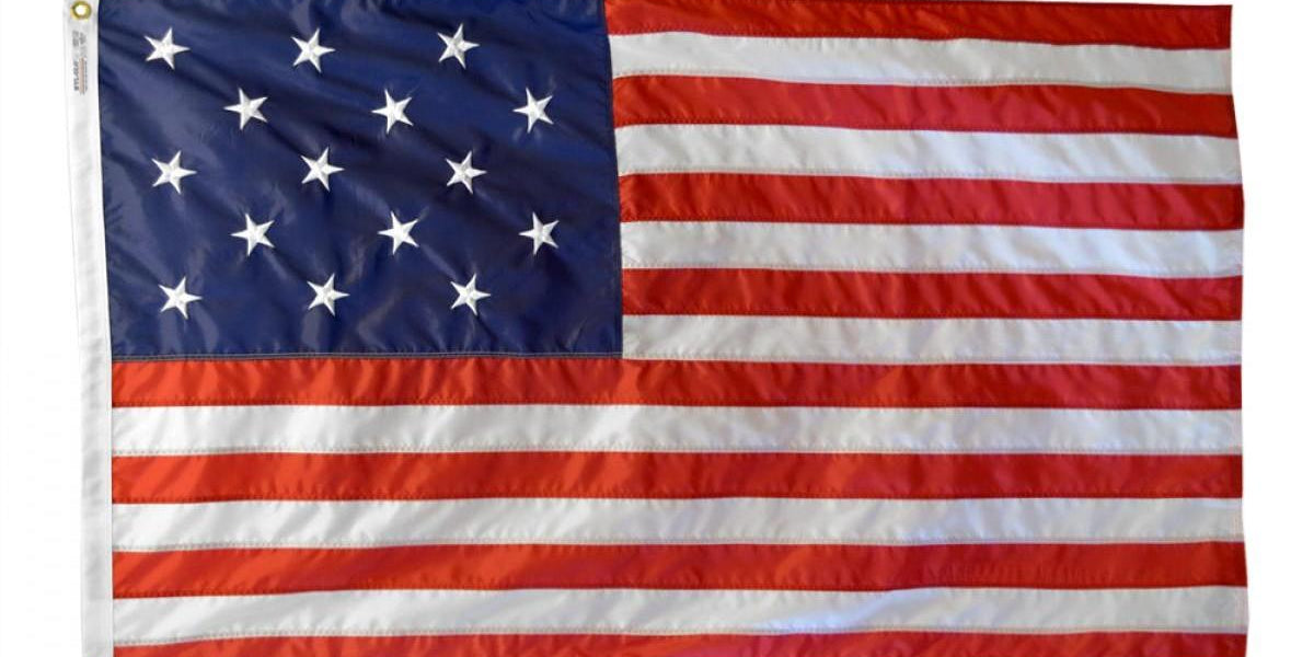 Bandiera Storica USA 15 Stelle 3x5 Piedi &ndash; Polyester 100D, Stampata, Con Istruzioni