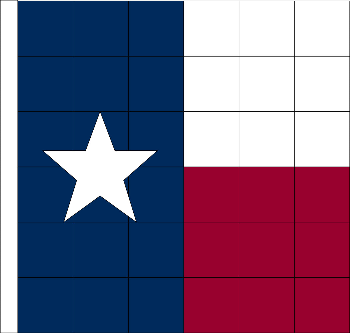 Sewn Texas Checkered Racing Flag — Flagman of America