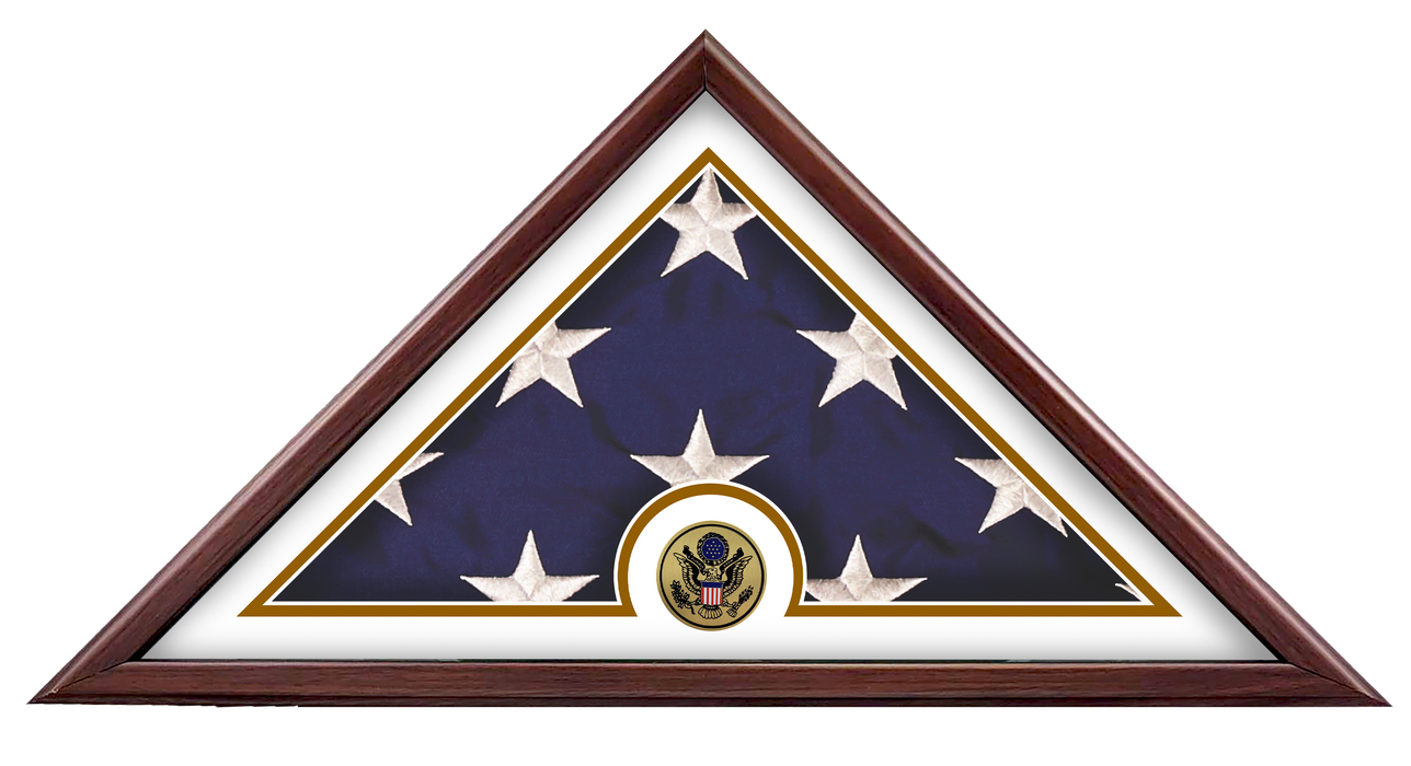 Military Burial Flag Display Case - Holds 5x9.5' – Hand-Crafted in USA ...