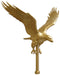 gold aluminum flying eagle flagpole topper wings spread outdoor finial