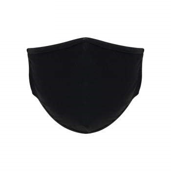 Solid Black Reusable 3-Layer Polyester Face Mask