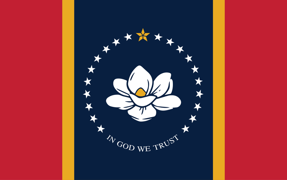 Mississippi (2020) Outdoor Polyester Flag (Higher Wind Areas)