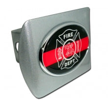 Firefighter Chrome & Red Hitch Cover