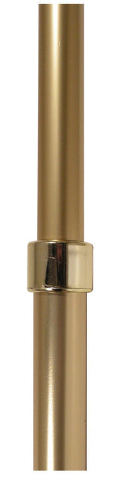 Adjustable gold presentation flagpole telescoping design