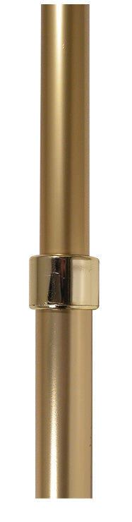 Adjustable gold presentation flagpole telescoping design
