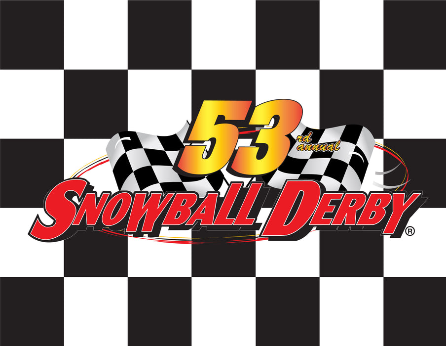 53rd Snowball Derby - 24"x30" - Nylon - Stapled to 32"x5/8" Dowel