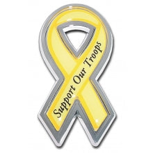 Support Our Troops Chrome Ribbon