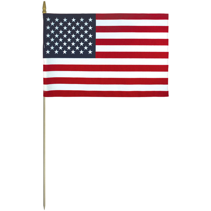 12" x 18" US Cemetery Flag with Pointed Staff
