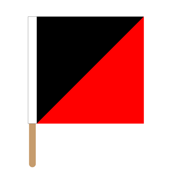black and red diagonal racing flag - black & red diagonal race flag
