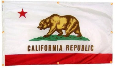 California Flag With Grommets Along with Edges for Wall Hanging