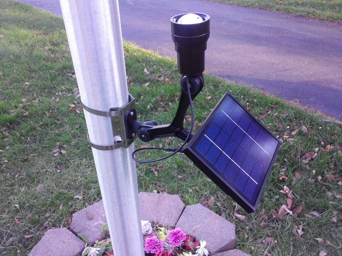 Solar Flag Pole Light Solar flagpole light Flag Pole Lights