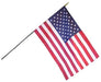 U.S. mounted classroom American flag with black staff and gold spear tip