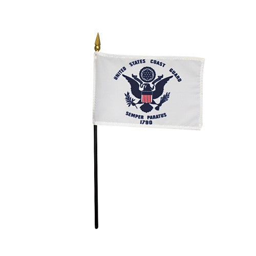 Coast Guard Stick Flag 4"x6"