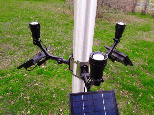 ZIOTI Solar Flag Pole Light – 176 LED, 880 Lumens – Brightest Solar Powered Light For Most Flagpoles