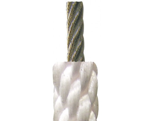 White Nylon Halyard - Wire Center - Sold by the Foot