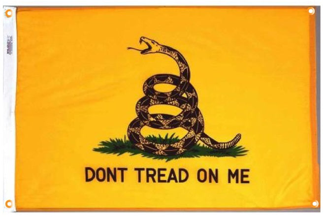 Gadsden Flag with Grommets Along the Edges for Wall Hanging