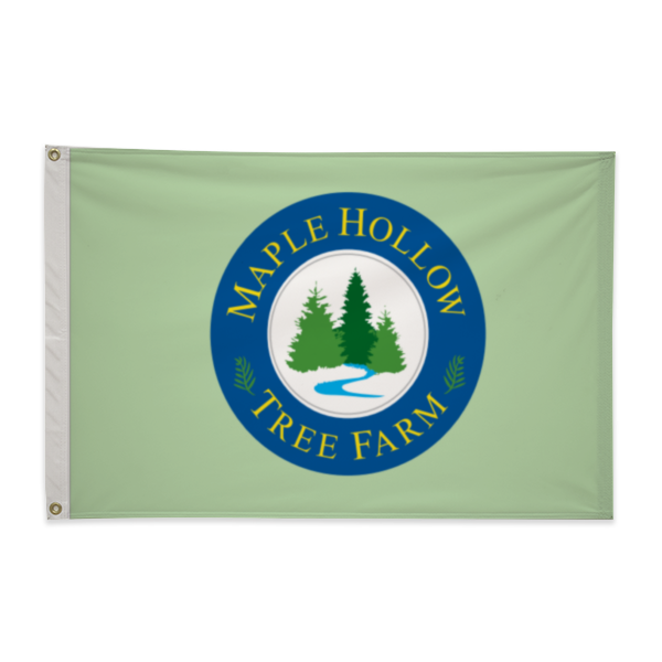 Maple Hollow Printed Flag - 2'x3' - Nylon - Heading & Grommets