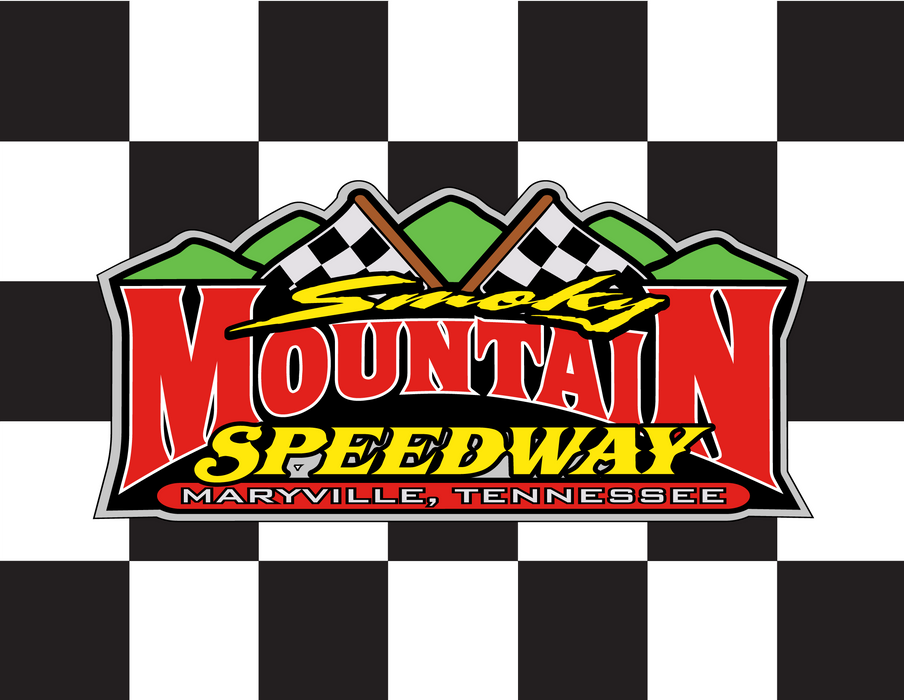 Mountain Speedway Printed Flag - 24"x30" - Nylon - Single Reverse - Stapled to 32"x5/8" Dowel