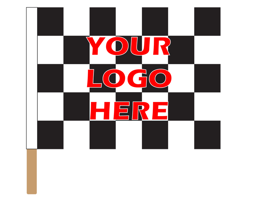 Custom Printed Checkered Race Flag - Single Reverse