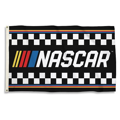 NASCAR Checkered Stripes Flag 3'x5' Single Reverse