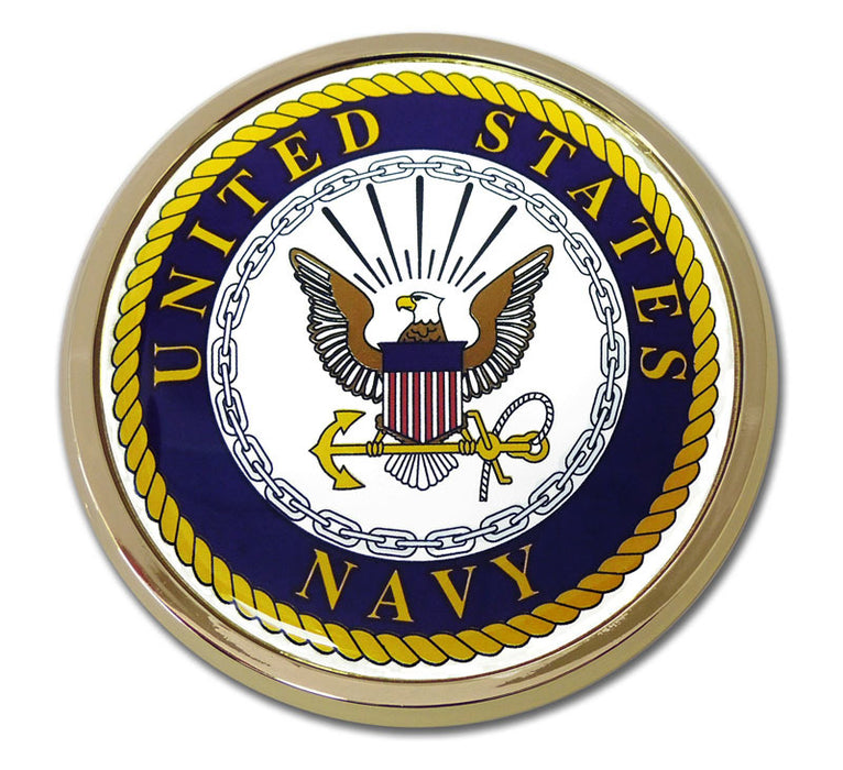 Navy Circle Automobile Emblem
