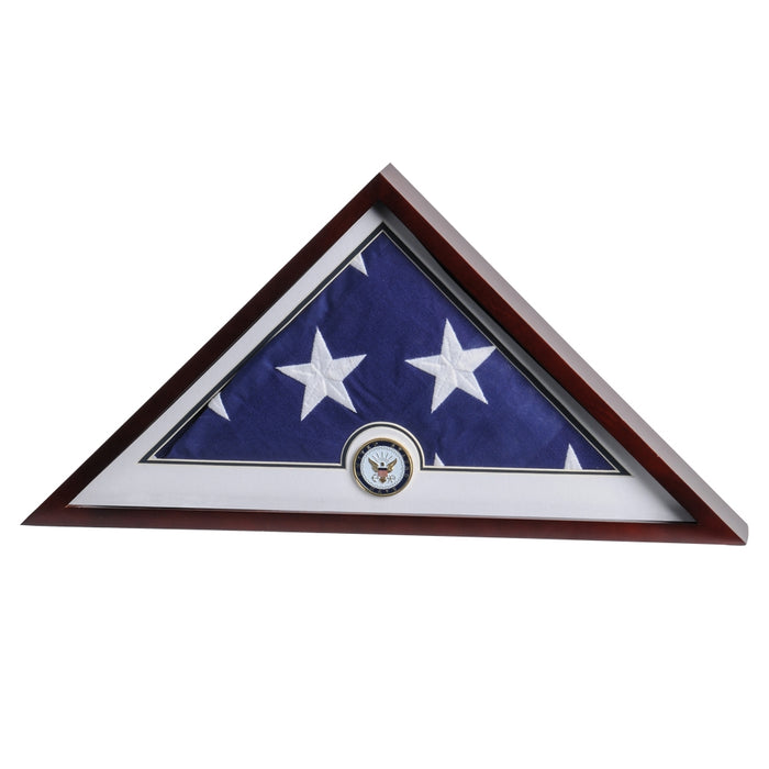 Military Emblem Flag Display Case