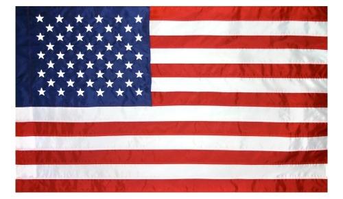Unfringed Indoor American Flag
