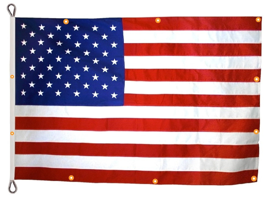 20'x38' Polyester American Flag with Grommets Along Edges *Clearance*
