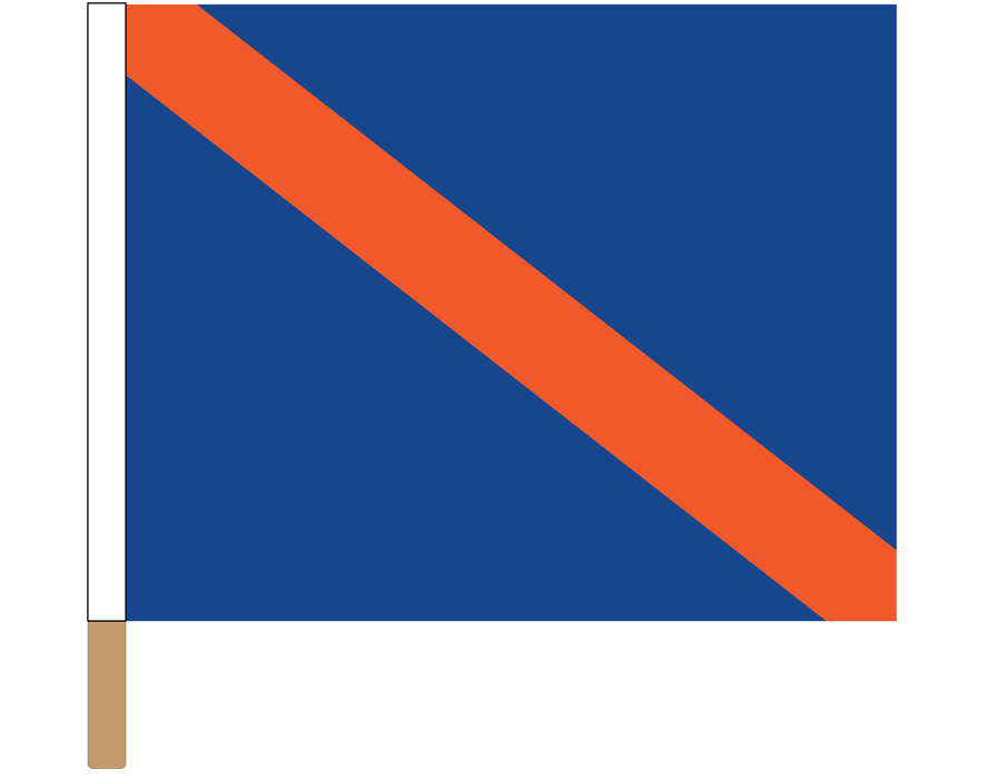 Sewn Passing Race Flag (Orange Stripe)